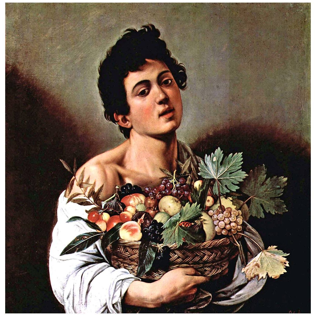 Caravaggio. Giovane con canestra di frutta. 1593. Galleria Borghese Roma