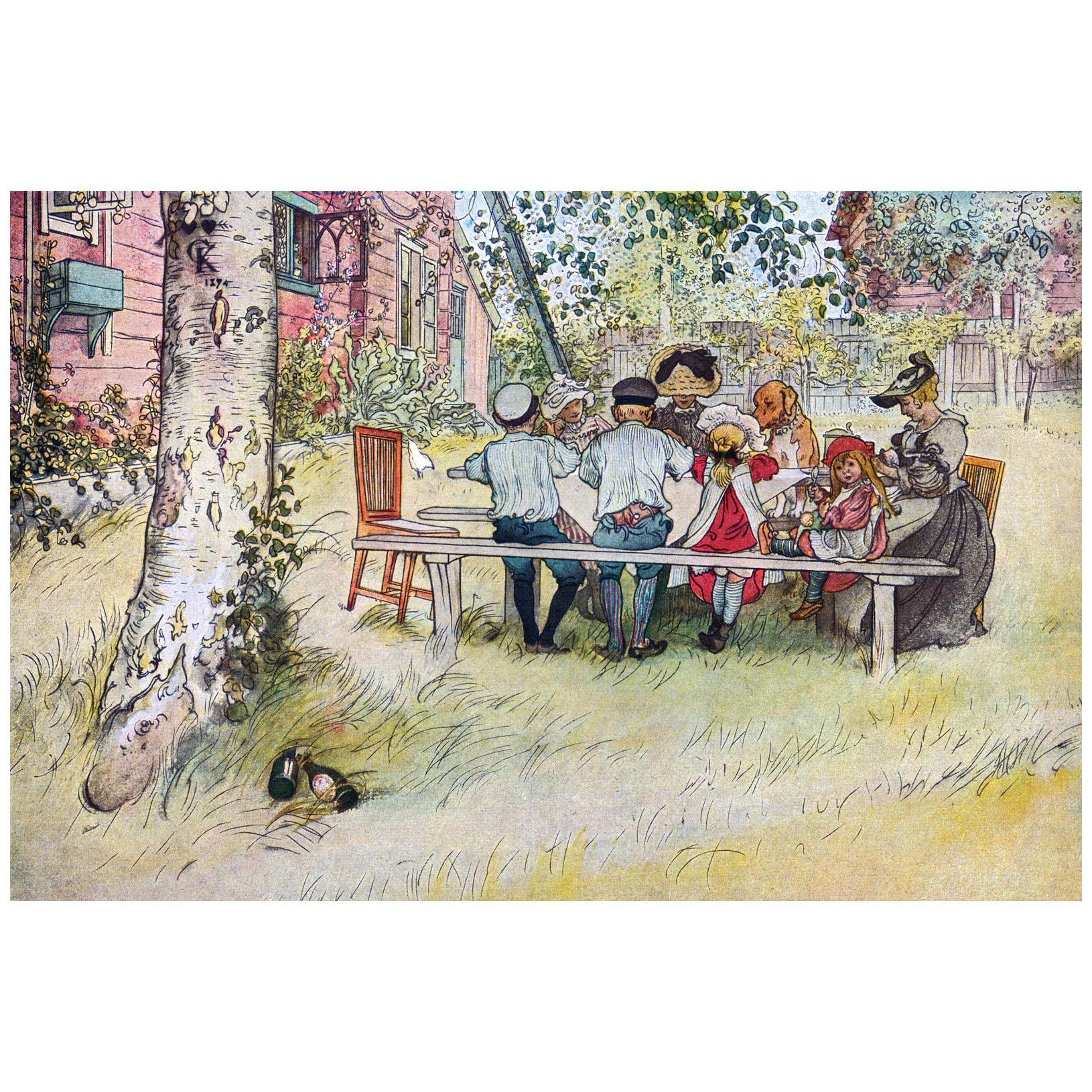 Carl Larsson. Breakfast under the Birch. 1896. Nationalmuseum Stockholm