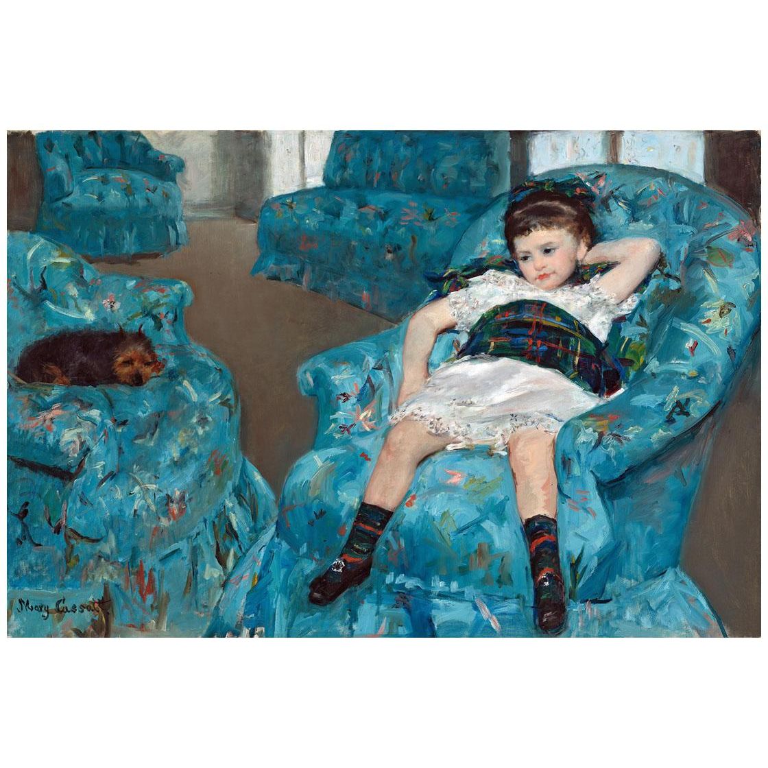 Mary Cassatt. Little Girl in Blue Armchair. 1878. National Gallery Washington