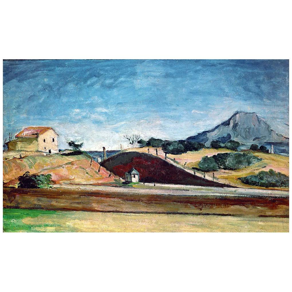 Paul Cezanne. Route et montagne Sainte-Victoire. 1870. Neues Pinakothek, Munchen
