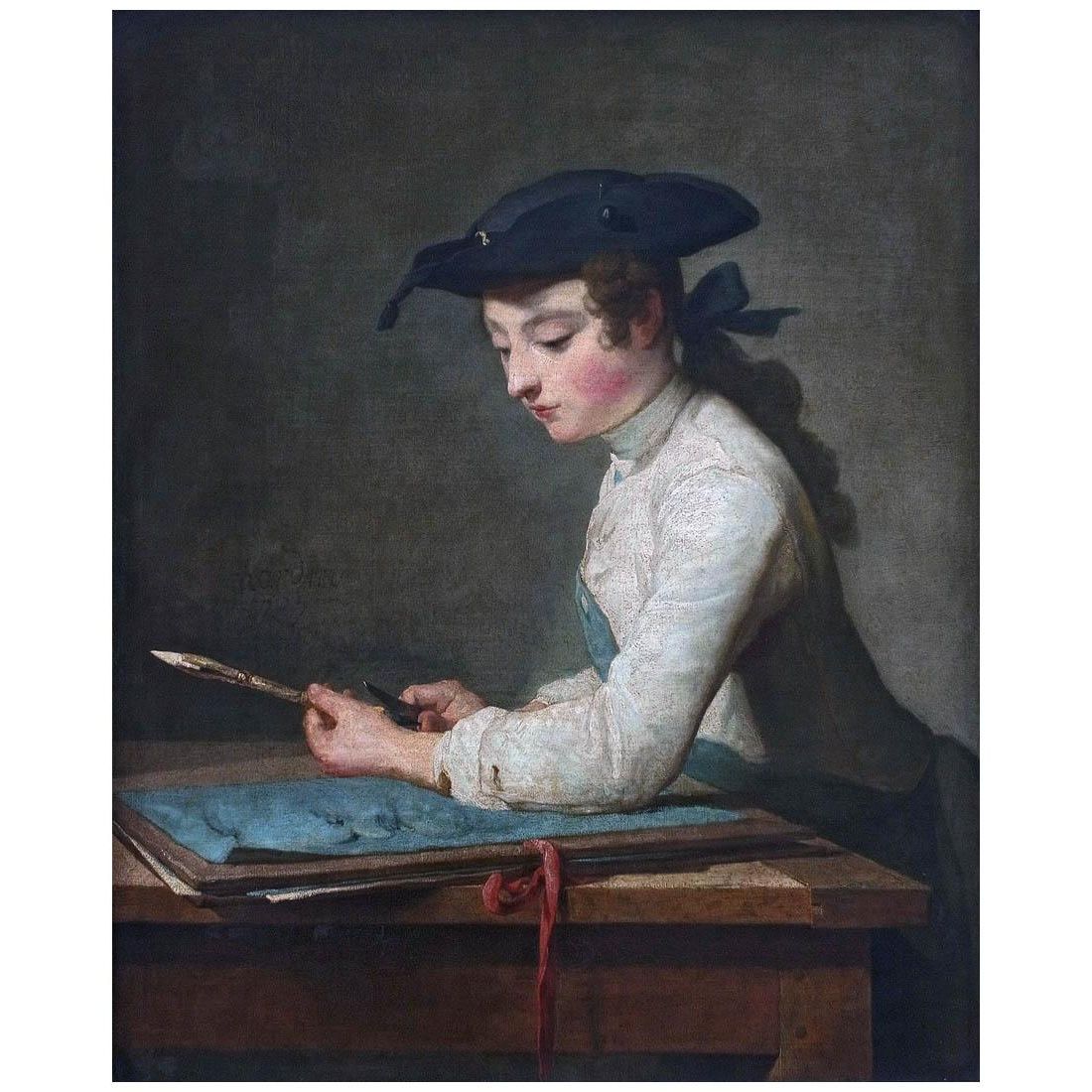 Jean-Baptiste Chardin. Le Jeune dessinateur. 1737. Louvre