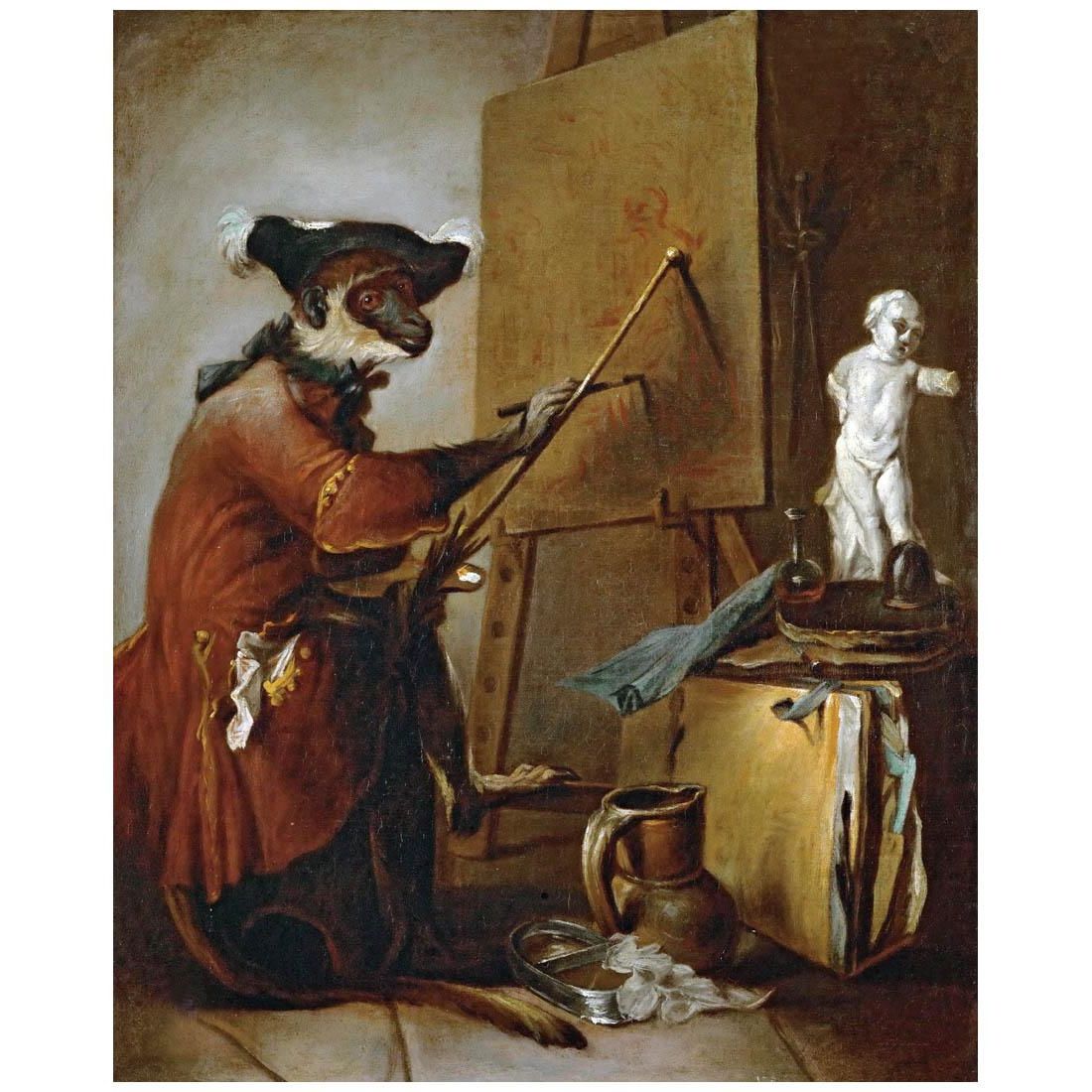 Jean-Baptiste Chardin. Singe-peintre. 1740. Luvre