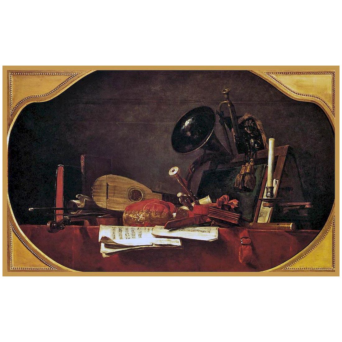 Jean-Baptiste Chardin. Attributs de la musique. 1765. Louvre