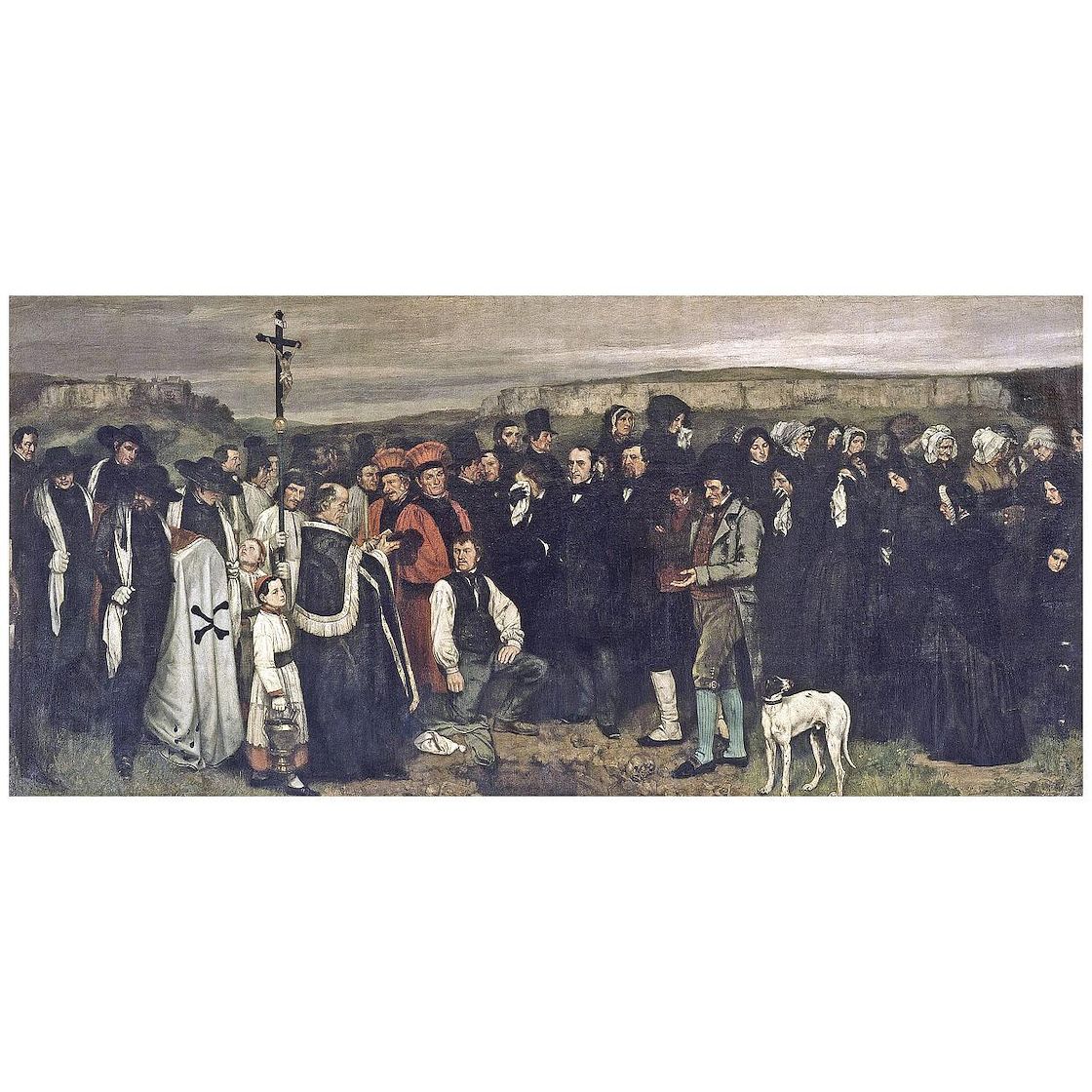 Gustave Courbet. Funérailles à Ornans. 1849. Musee d’Orsay Paris