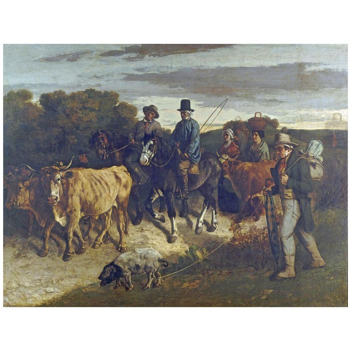 Gustave Courbet. Paysans de Flagey de retour de la Foire. 1850. Musee de Besancon