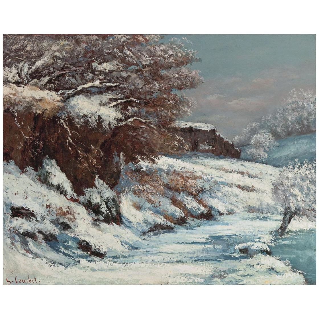 Gustave Courbet. Effet de neige. 1866. Private collection