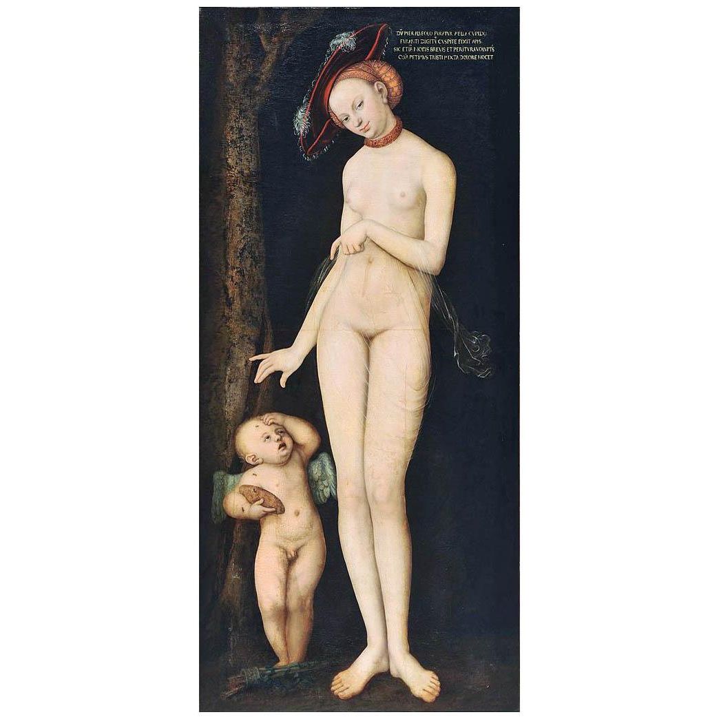 Lucas Cranach the Elder. Venus and Cupid Stealing Honey. 1531. Royal Museums Brussels