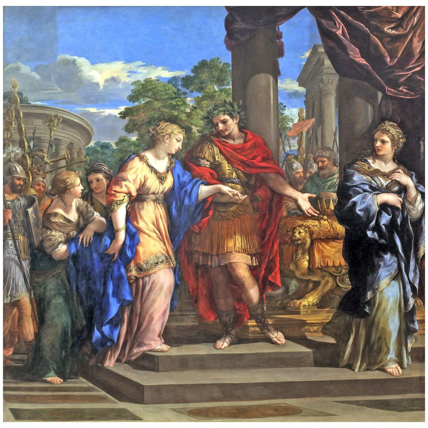 Pietro da Cortona. Cesare dà a Cleopatra il trono d'Egitto. 1637. MBA Lyon