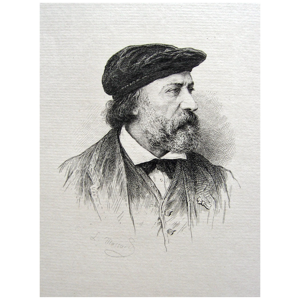 Leopold Massard. Portrait of Daubigny. 1882