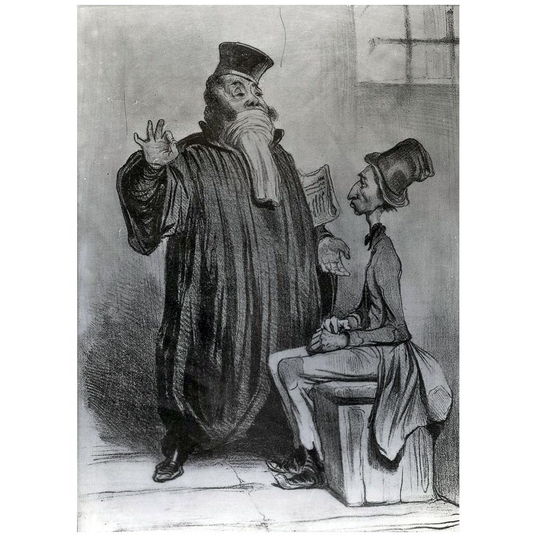 Honore Daumier. Robert-Macaire Avocat. 1836. Llithographie