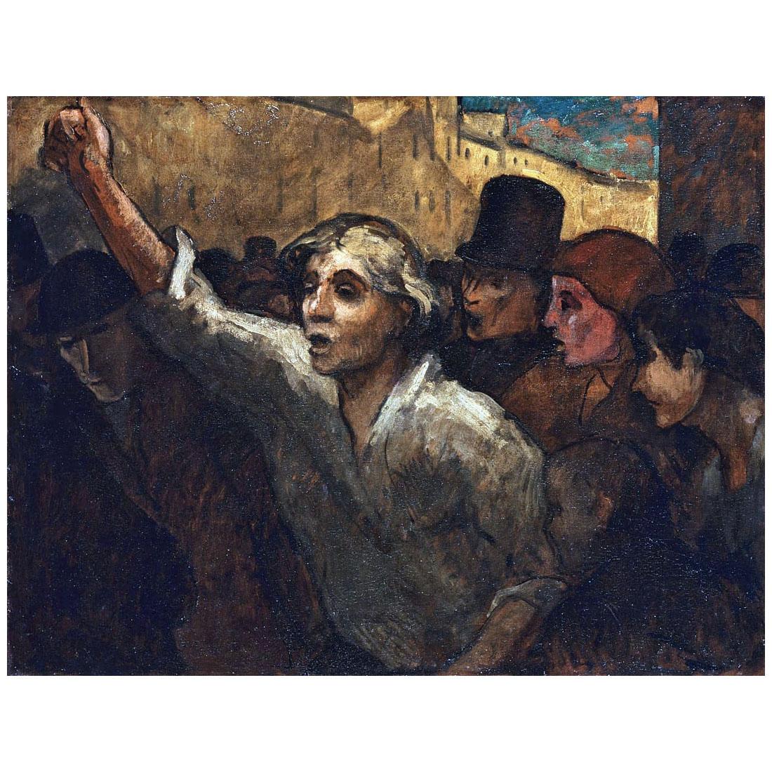 Honore Daumier. L’Emeute. 1848. Philips Collection