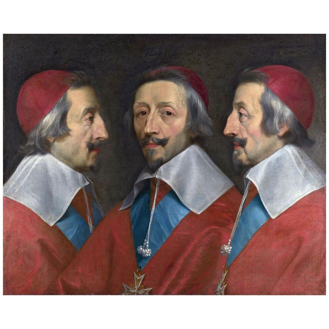 Philippe de Champaigne. Triple Portrait du Cardinal de Richelieu. 1642. National Gallery London