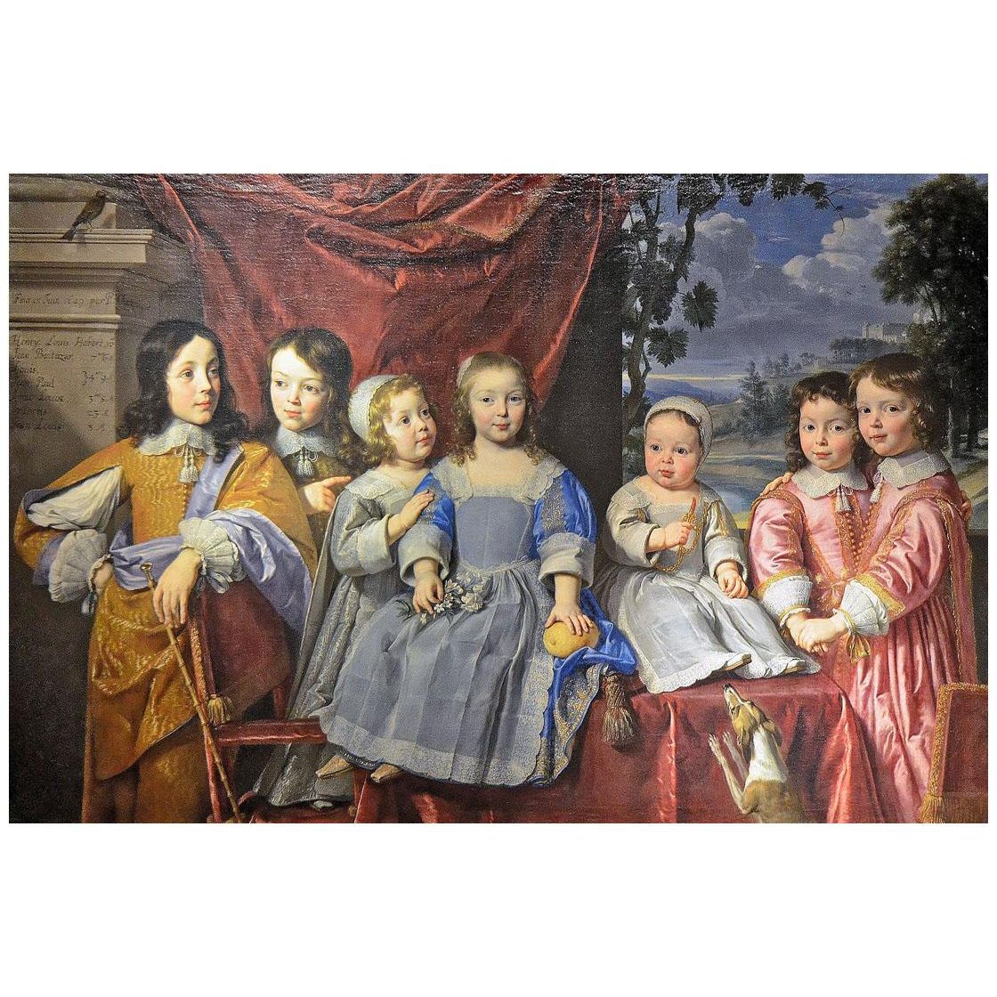 Philippe de Champaigne. Les Enfants Habert de Montmort. 1649. MdBA Reims