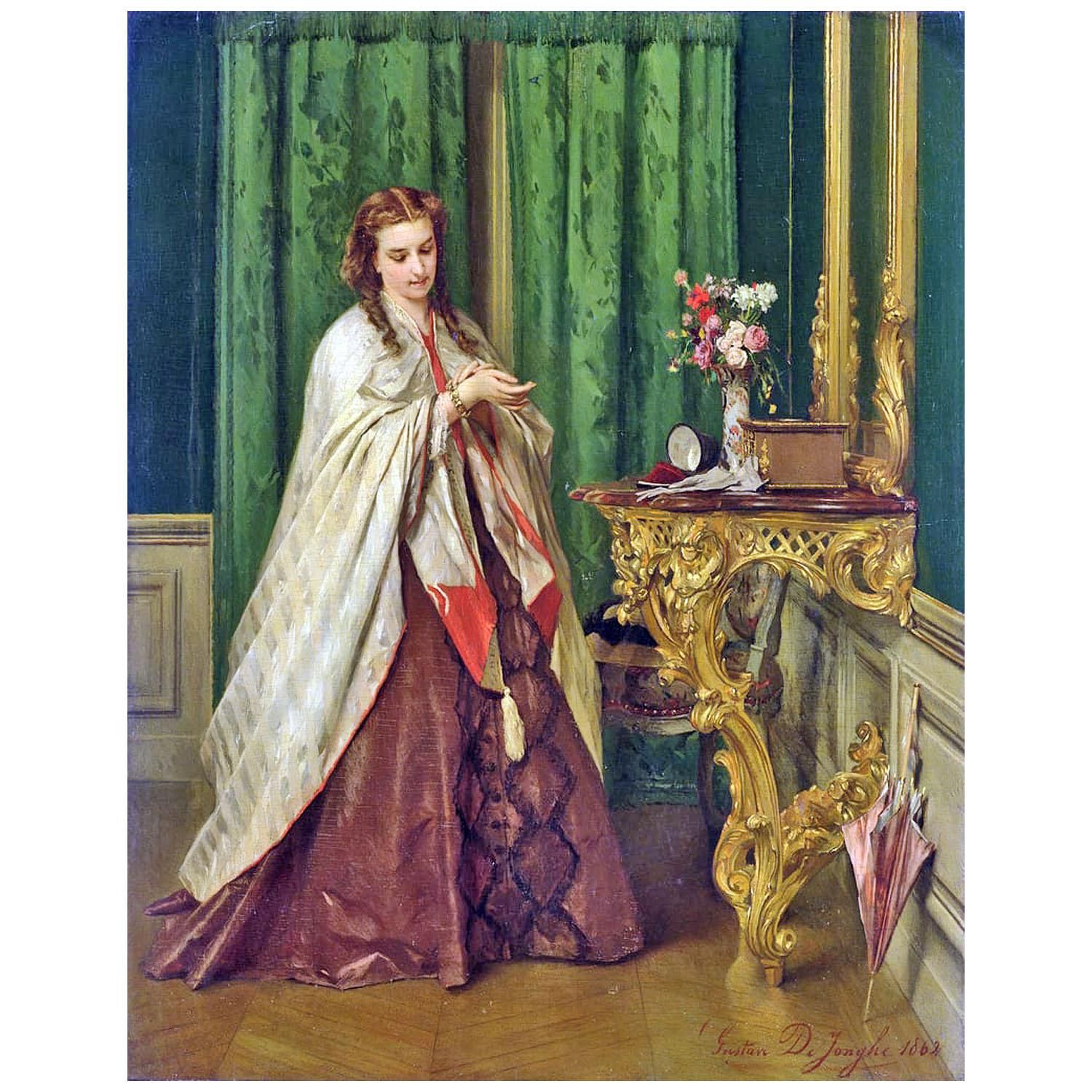 Gustave De Jonghe. Femme à ses toilettes. 1862. Hamburger Kunsthalle