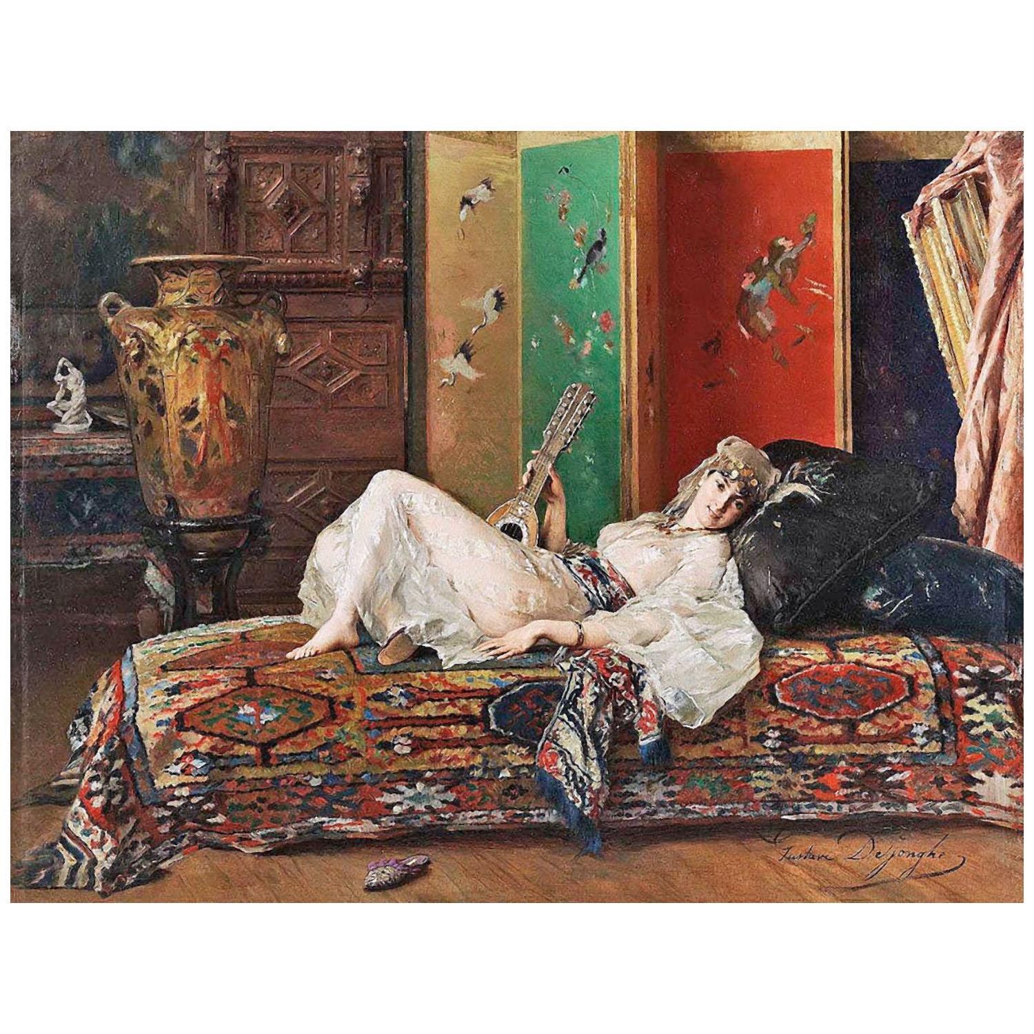 Gustave De Jonghe. La sieste de l'après-midi. 1863. Private collection