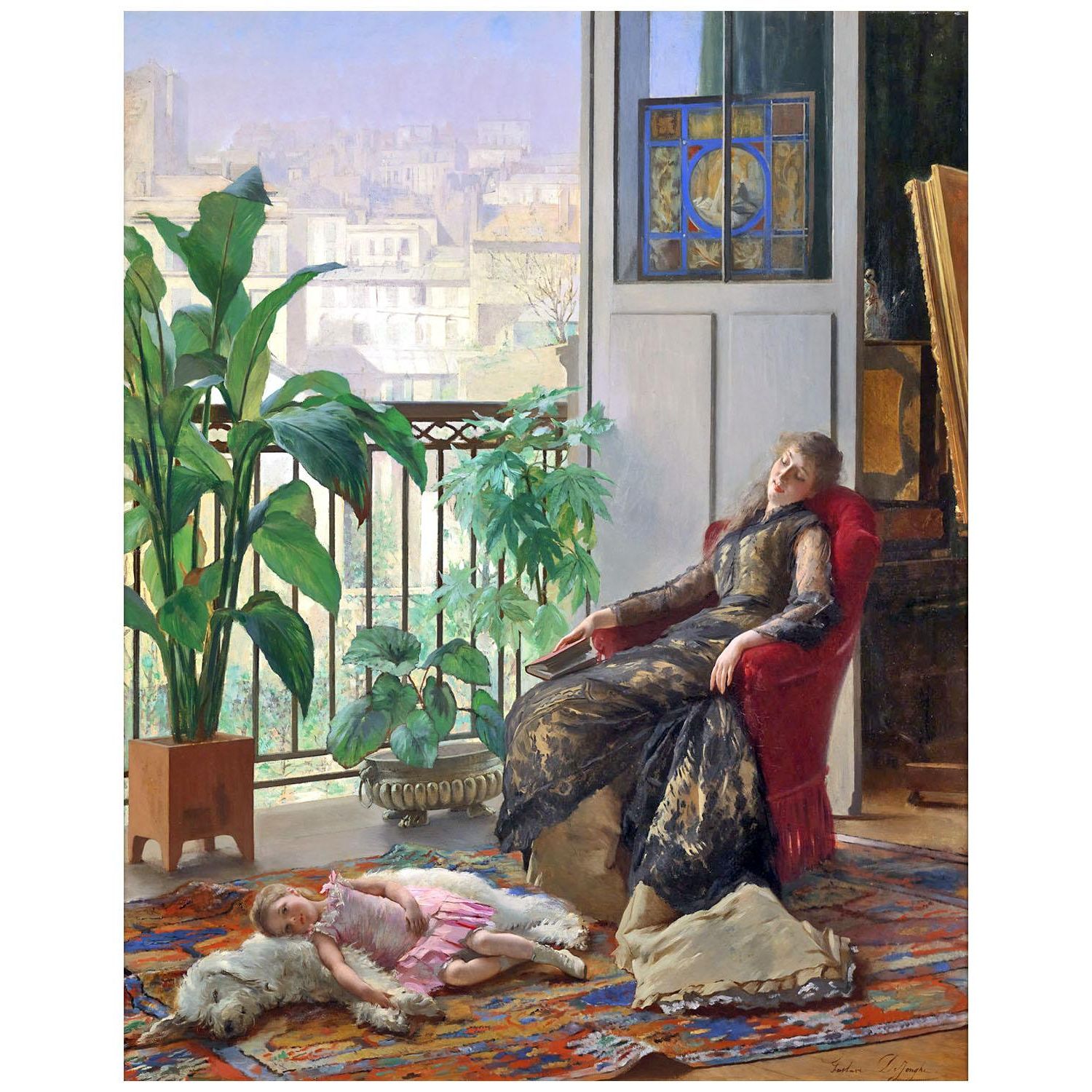 Gustave De Jonghe. Repos de l'Après-Midi. 1870. Private collection
