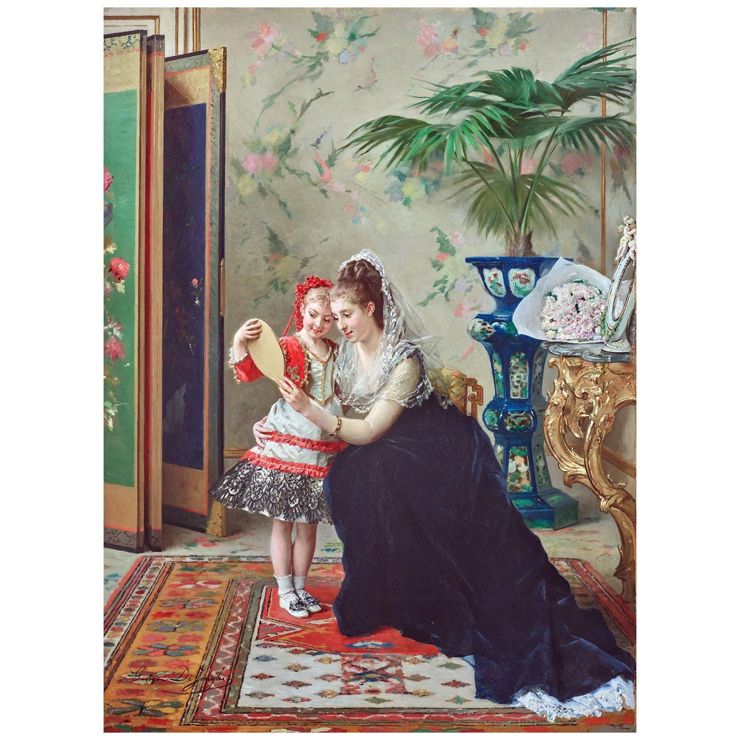 Gustave De Jonghe. Le déguisement. 1870. Galerie Ary Jan Paris