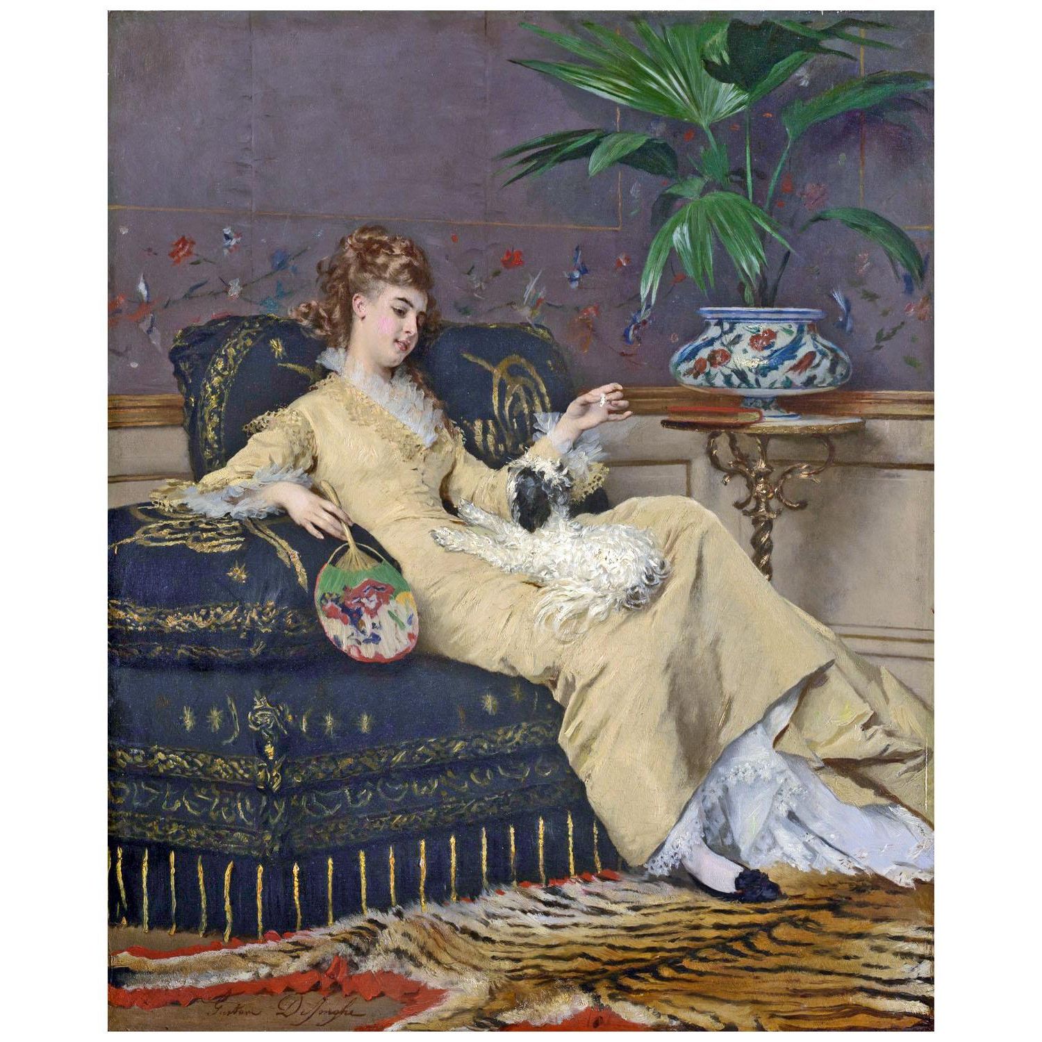 Gustave De Jonghe. Femme en jaune. 1875. Clark Art Institute, USA