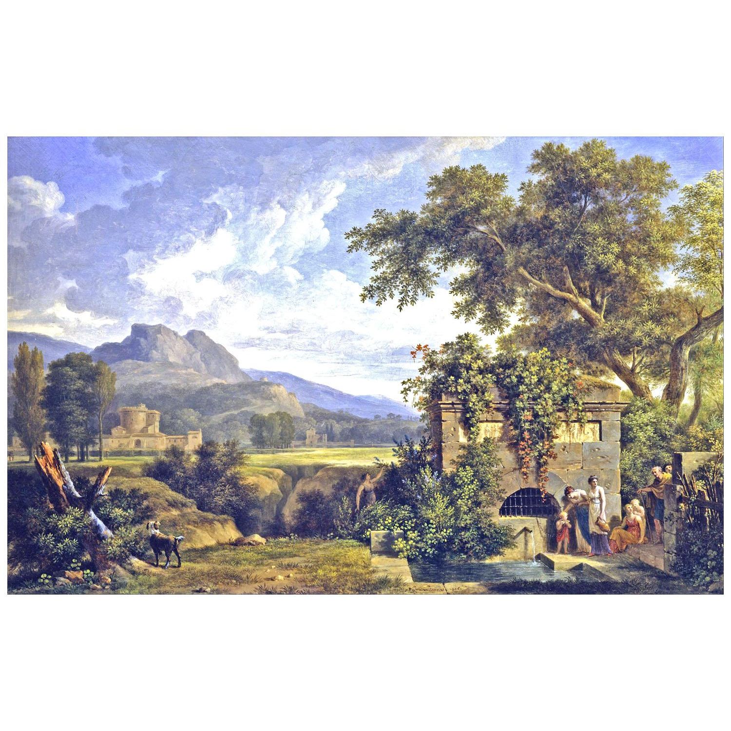 Pierre-Henri de Valenciennes. Paysage classique avec fontaine. 1806. Toledo Museum of Art