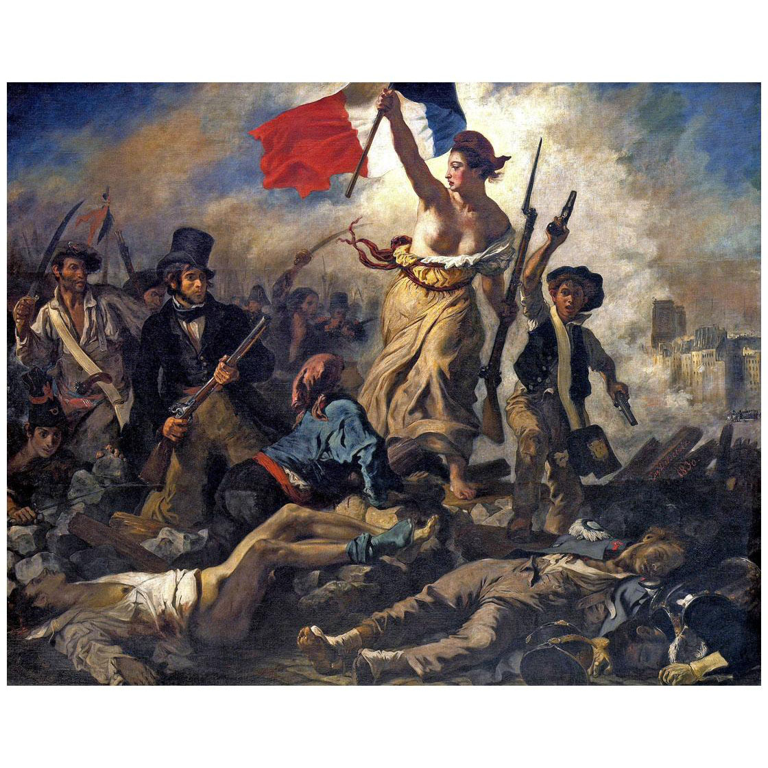 Eugene Delacroix. La liberte guidant le people. 1830. Louvre Paris