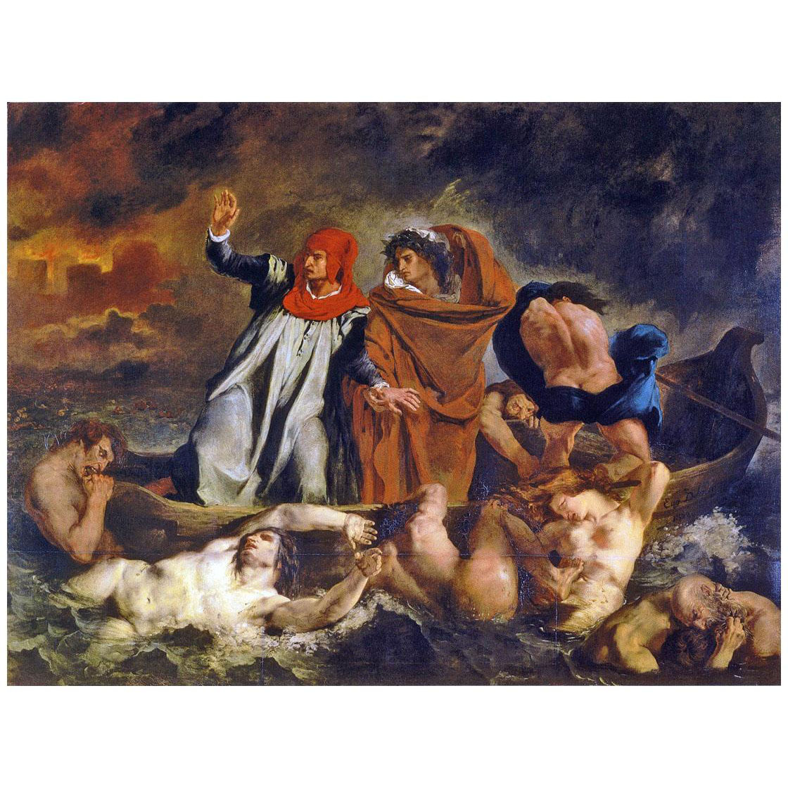 Eugene Delacroix. La barque de Dante. 1822. Louvre Paris