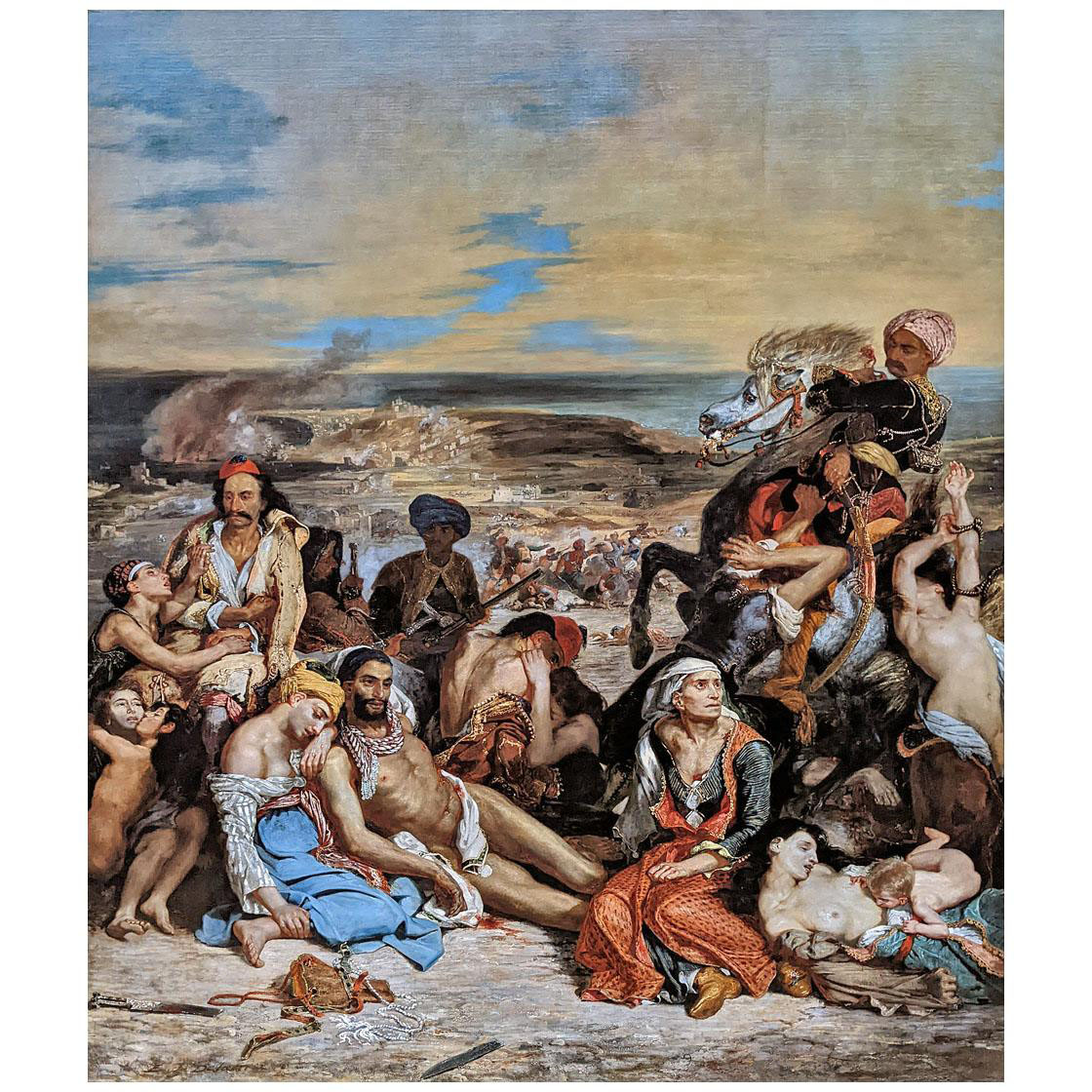 Eugene Delacroix. Scène des massacres de Scio. 1824. Louvre Paris