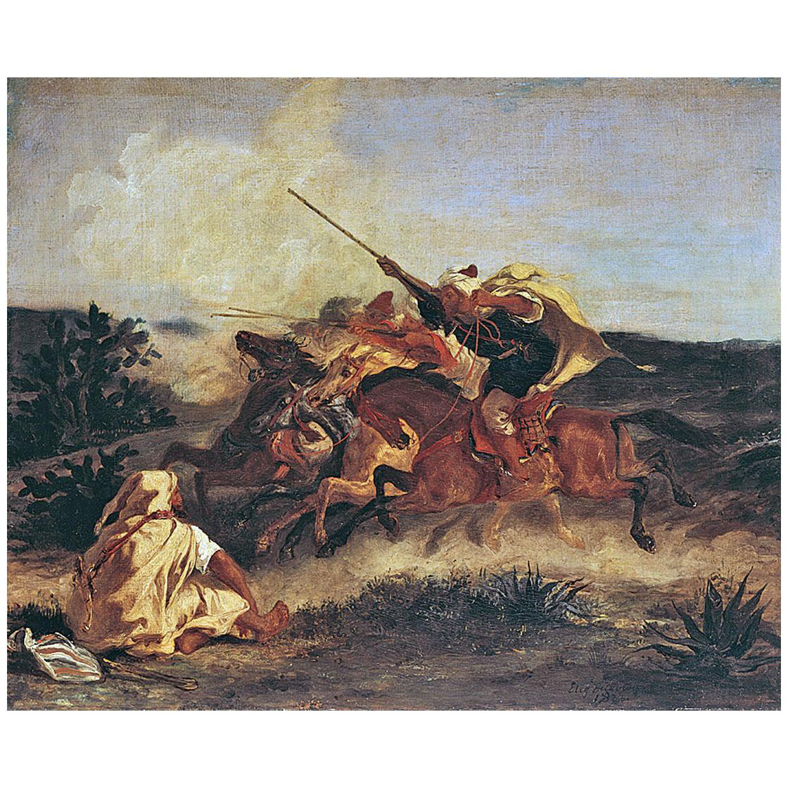 Eugene Delacroix. Fantasia Arabe. 1833. Stadel Museum Frankfurt