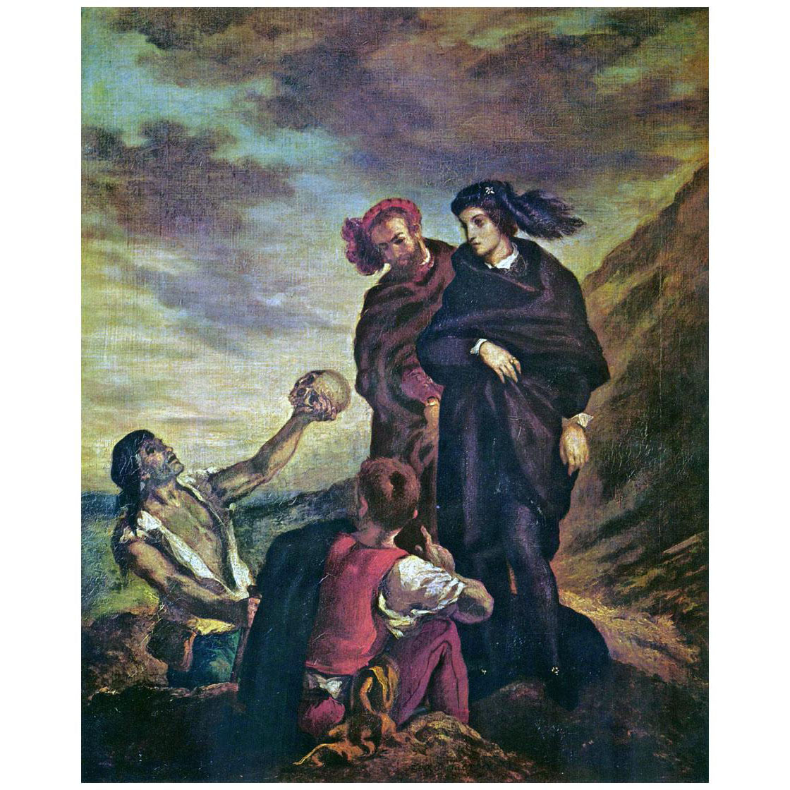 Eugene Delacroix. Hamlet et Horatio. 1839. Louvre Paris