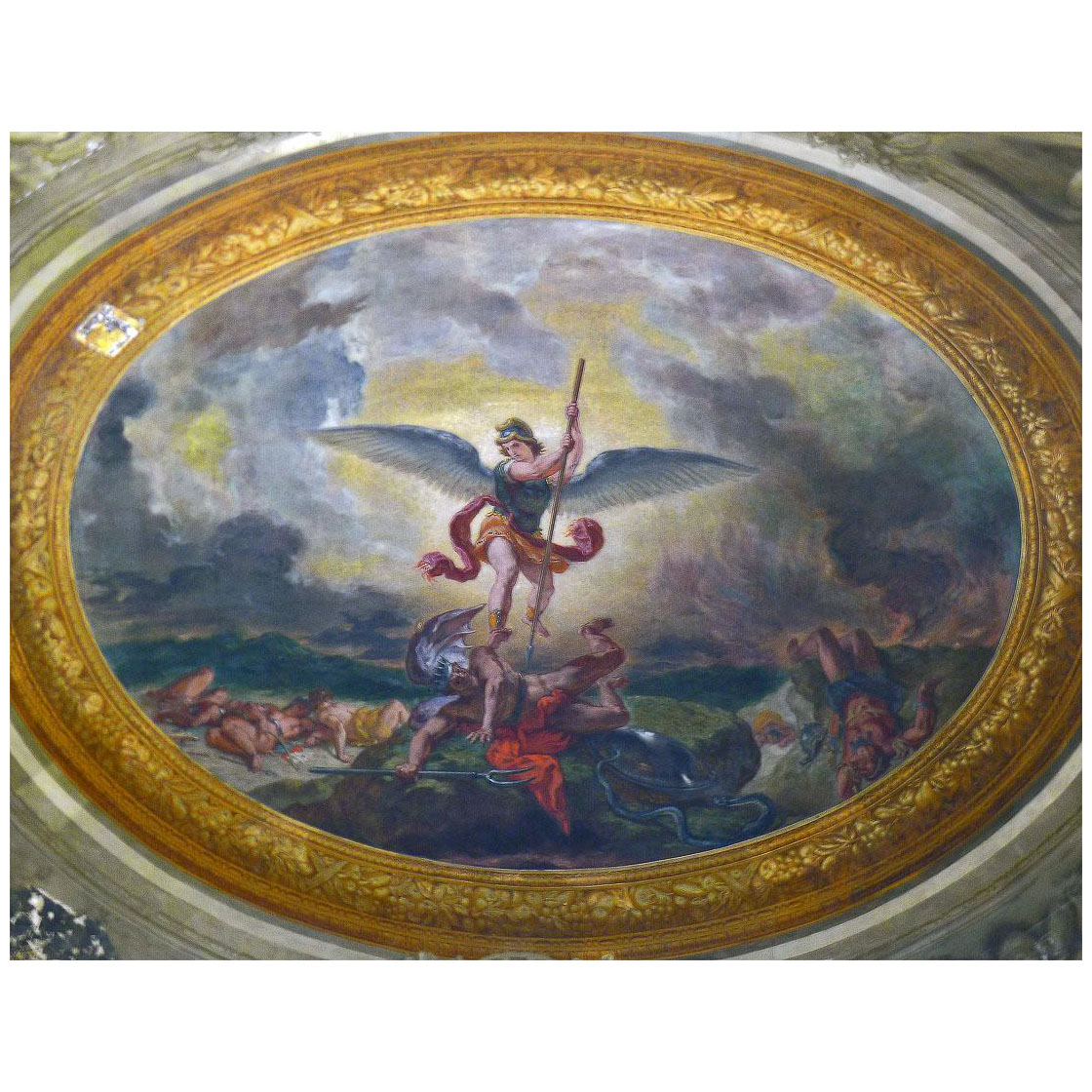 Eugene Delacroix. Saint Michel terrassant le dragon. 1861. Église Saint-Sulpice Paris