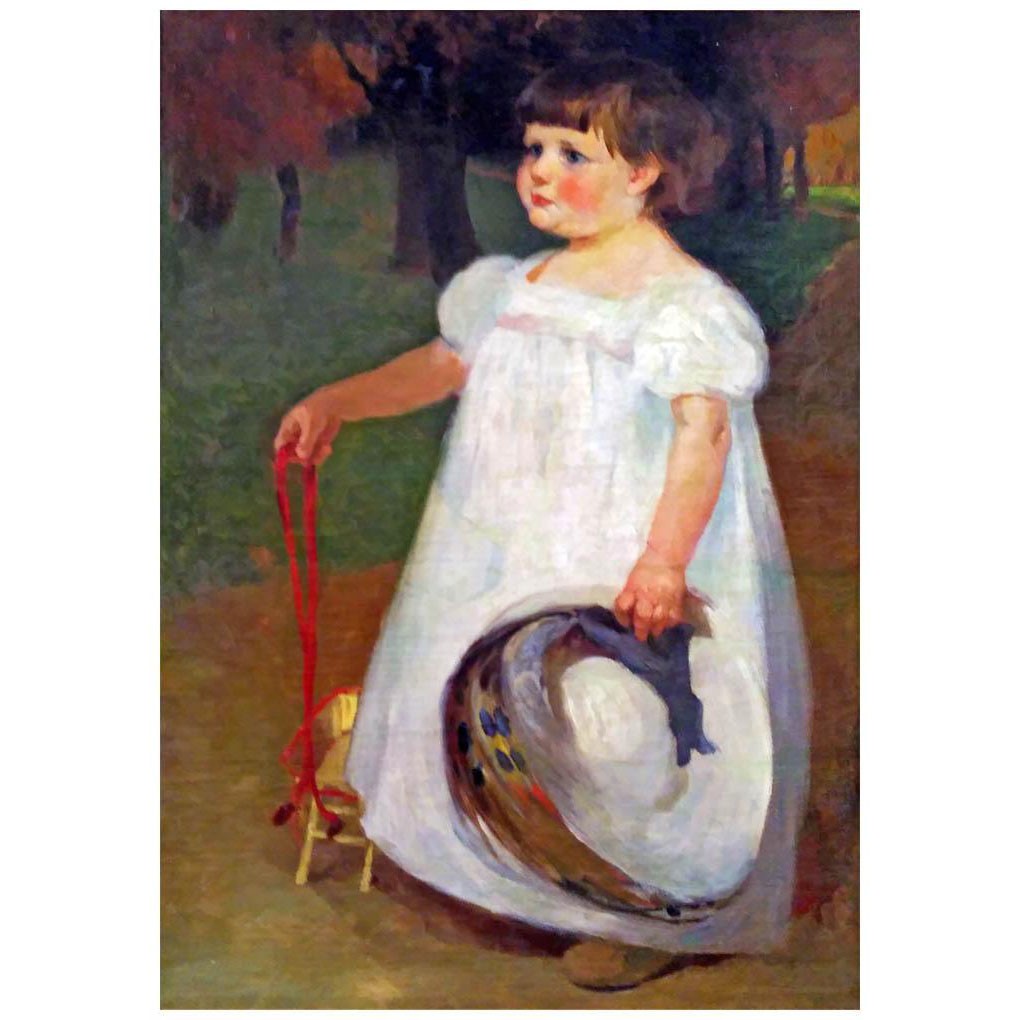 Ольга Делла-Вос-Кардовская. Девочка в парке. 1910-е