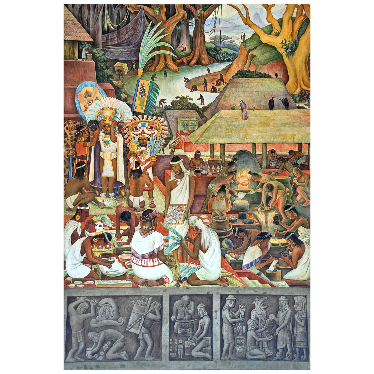Diego Rivera. Mexican History. 1942. Mural in the National Palace. 