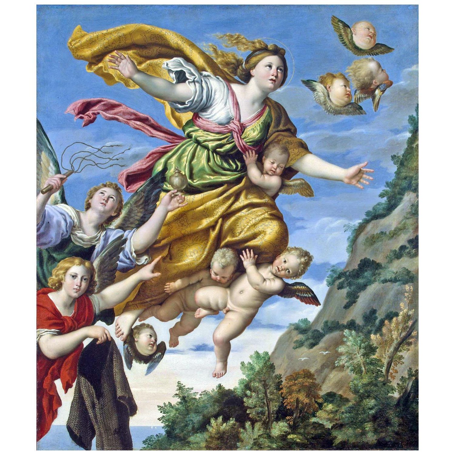 Domenichino. Maria Maddalena assunto in cielo. 1620. Hermitage Museum