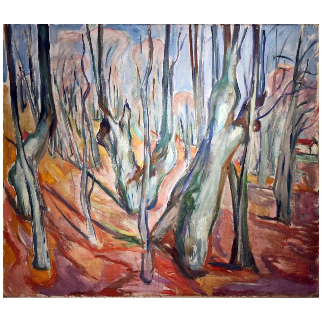 Эдвард Мунк. Вязовый лес весной. 1923