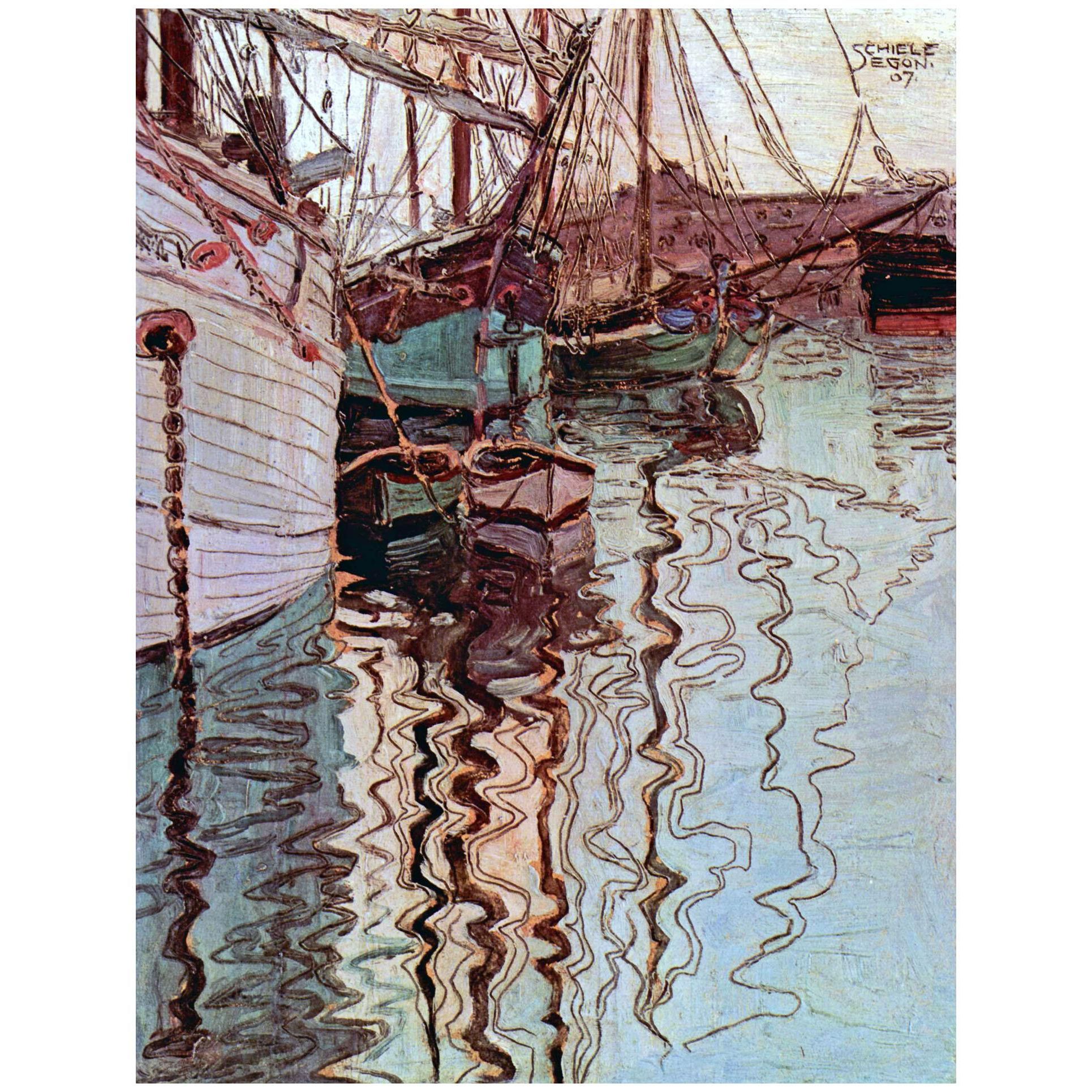 Egon Schiele. Der Hafen von Triest. 1907. Neue Galerie Graz