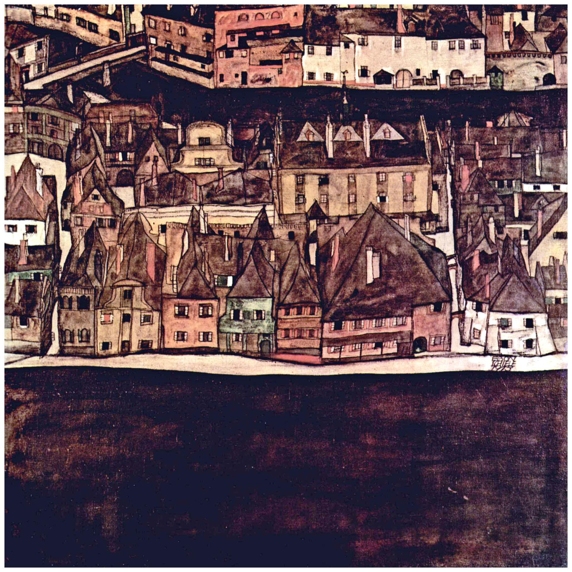 Egon Schiele. Die kleine Stadt II. 1912-1913. Leopold Museum Wien