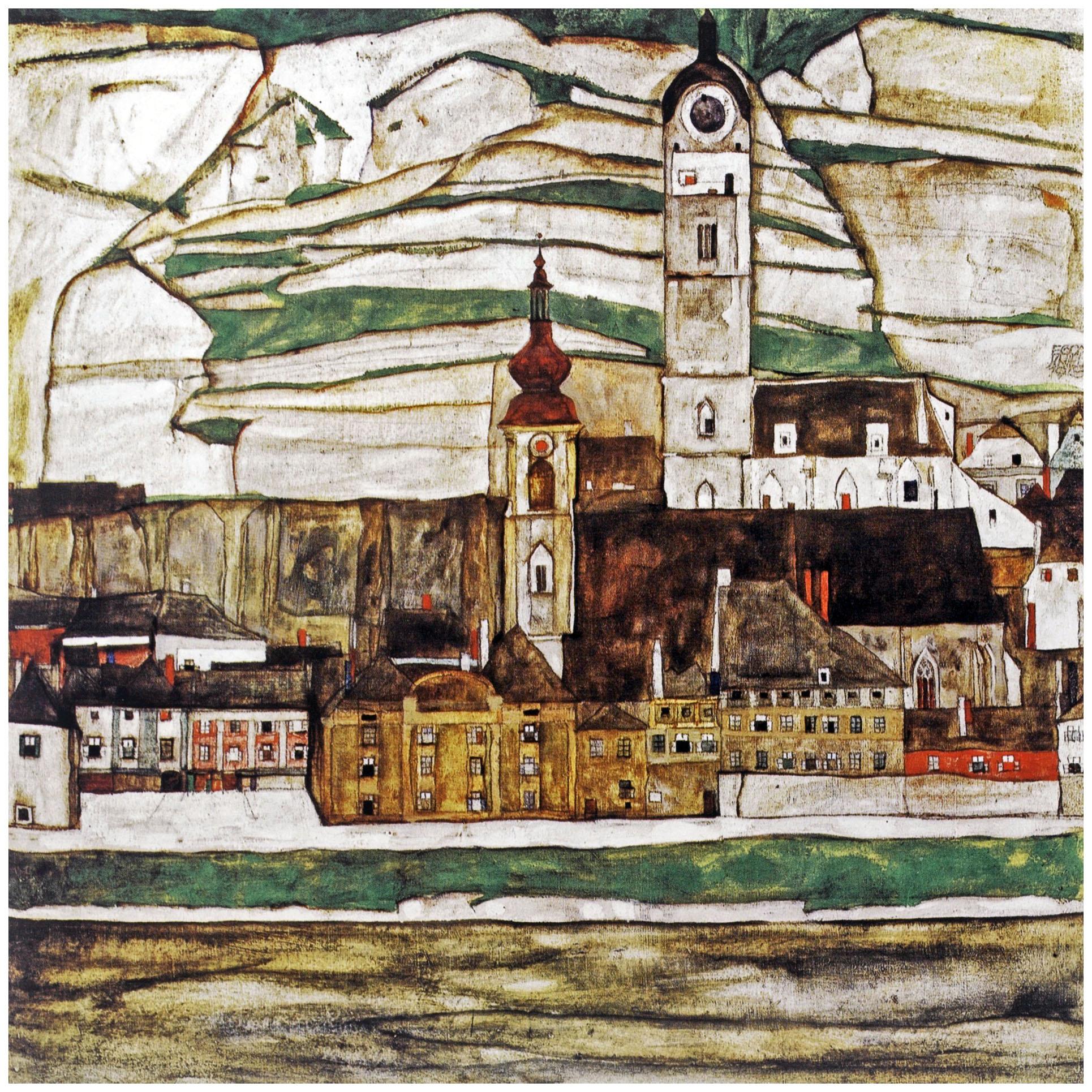 Egon Schiele. Stein an der Donau II. 1913. Neue Galerie Graz