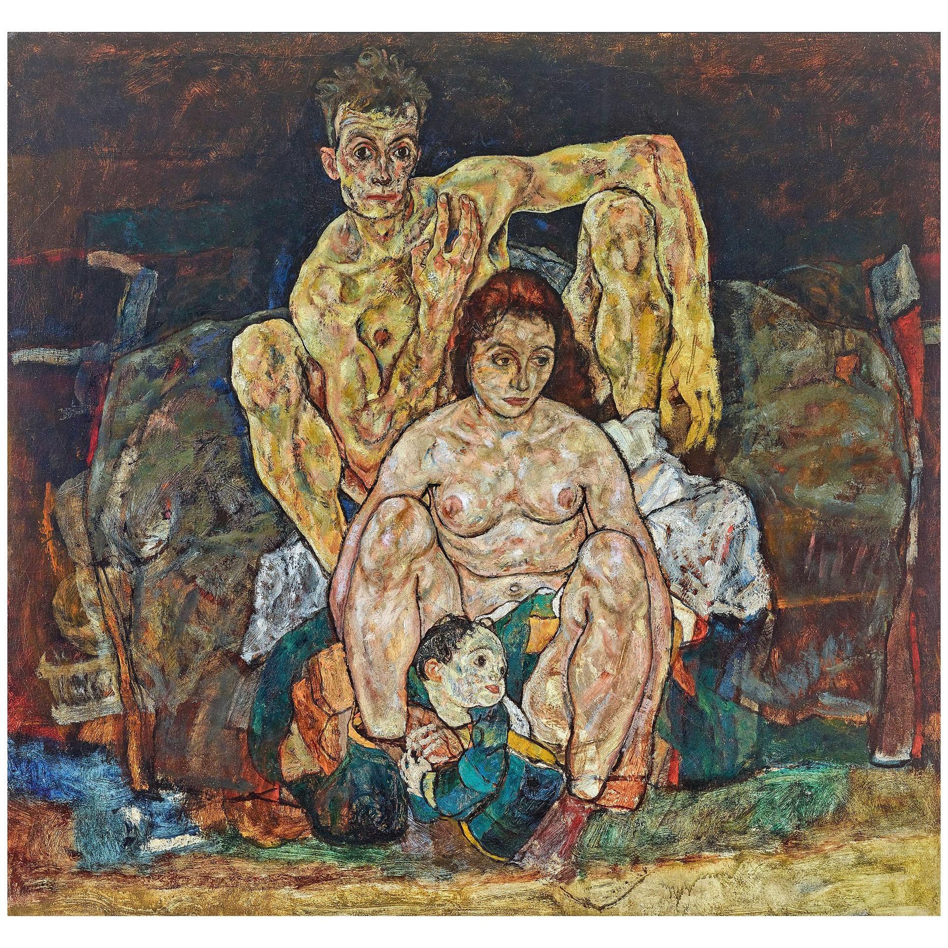Egon Schiele. Die Familie. 1918. Belvedere Wien