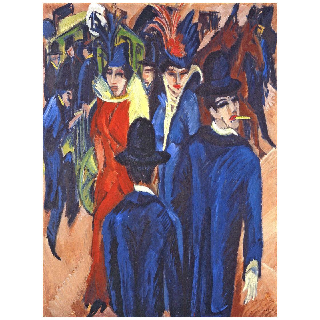 Ernst Ludwig Kirchner. Berlin Street Scene. 1913. Neue Galerie NY
