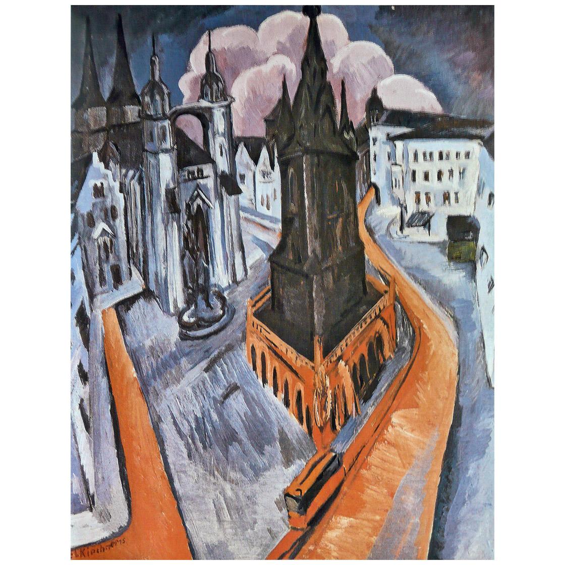 Ernst Ludwig Kirchner. The Red Tower of Halle. 1915. Museum Folkwang Essen
