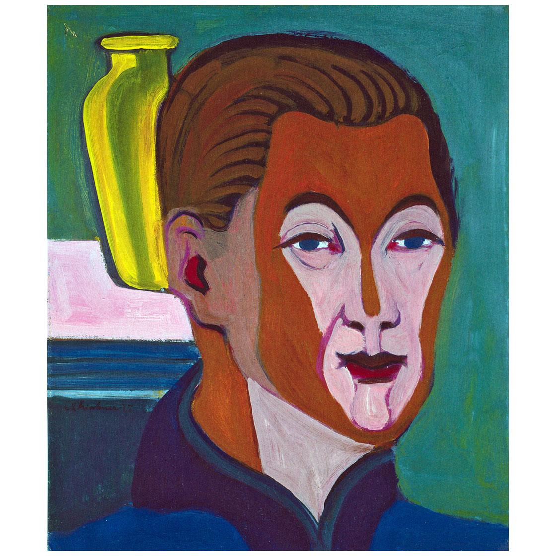 Ernst Ludwig Kirchner. The Head of Painter (Self Portrait). 1925. Kirchner Museum Davos
