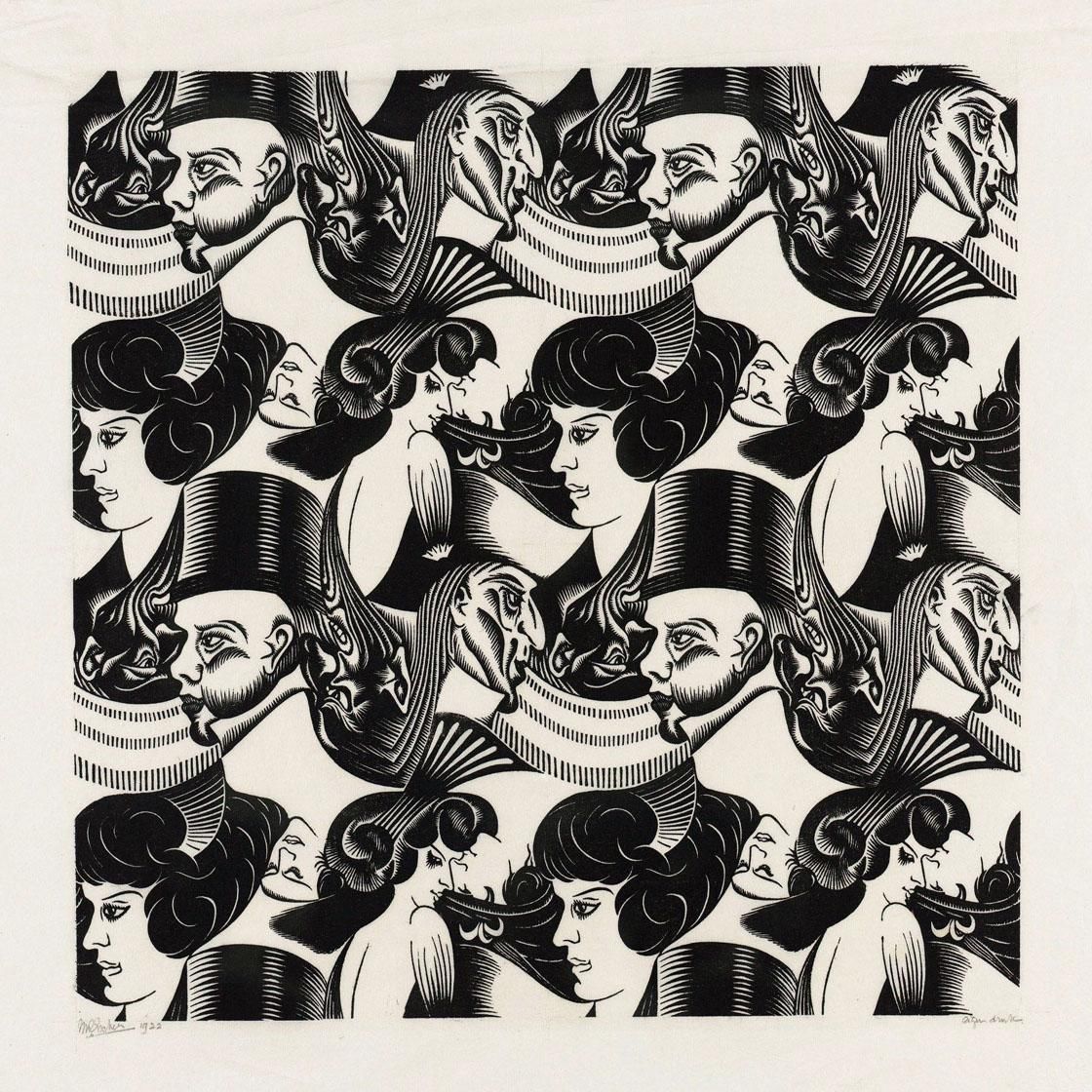 Maurits Cornelis Escher. Eight Heads. 1922