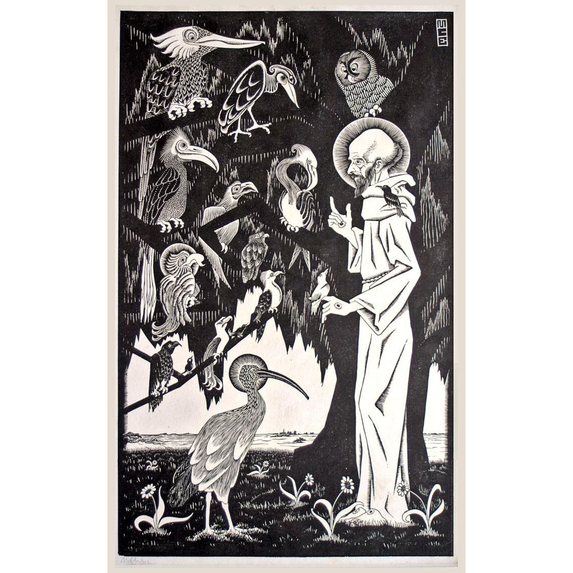 Maurits Cornelis Escher. St. Francis. 1922