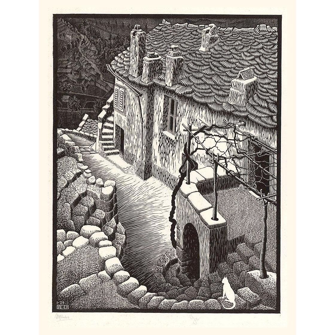Maurits Cornelis Escher. Corte, Corsica. 1929