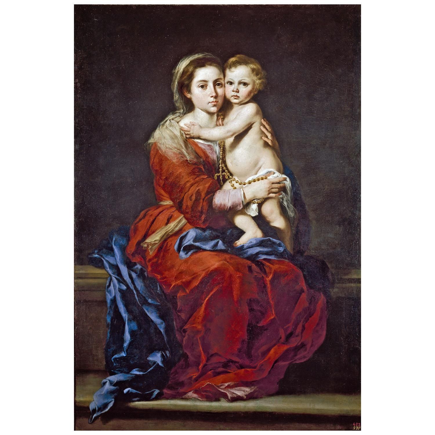 Bartolome Esteban Murillo. La Virgen del Rosario. 1650. Museo del Prado