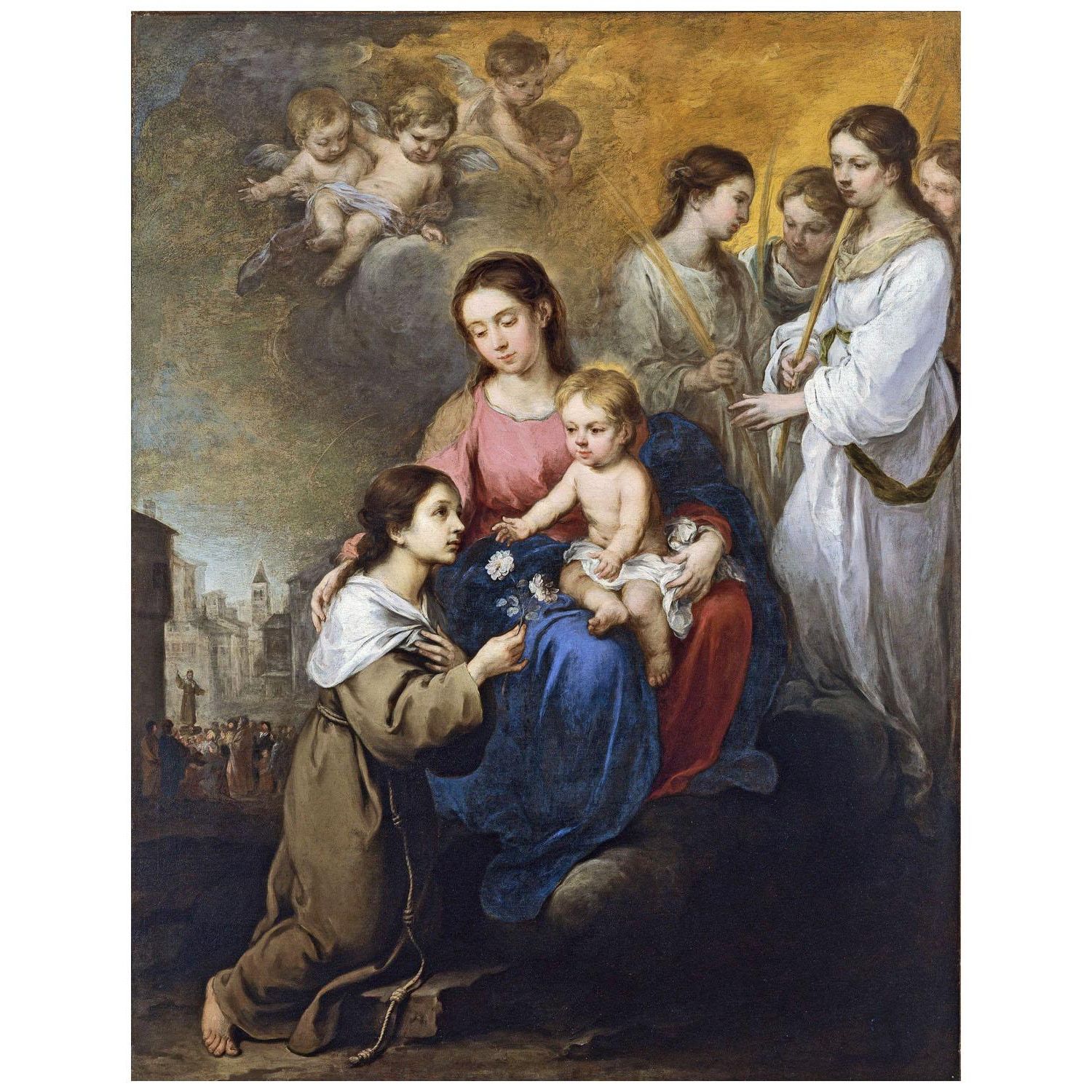 Bartolome Esteban Murillo. Virgen con el Niño y St Rosalinda. 1670. Metropolitan Museum NY