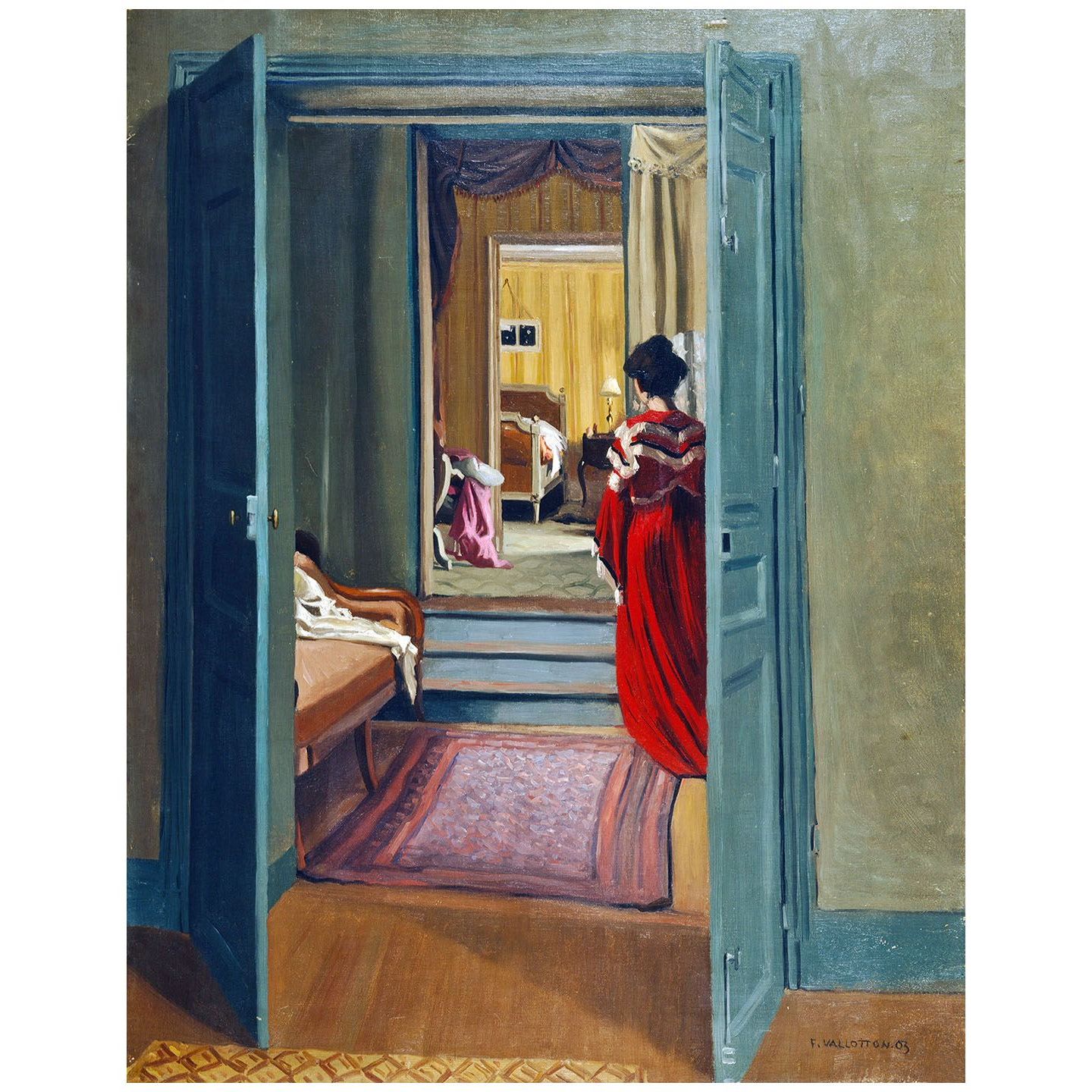 Felix Vallotton. Intérieur avec femme en rouge. 1903. Kunsthaus Zurich