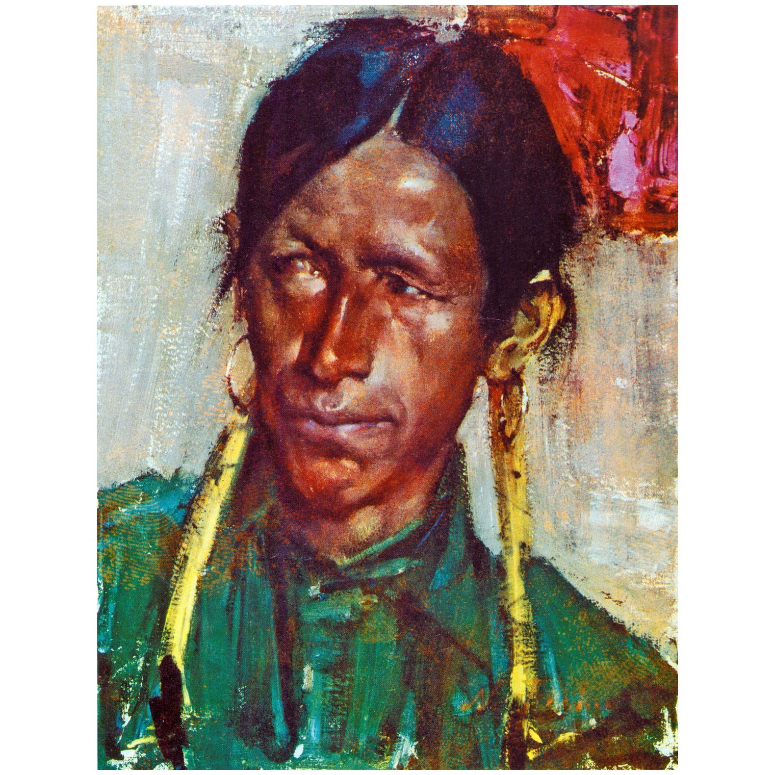 Николай Фешин. Бравый индеец. 1927-1933. Индейский музей, Индеанаполис