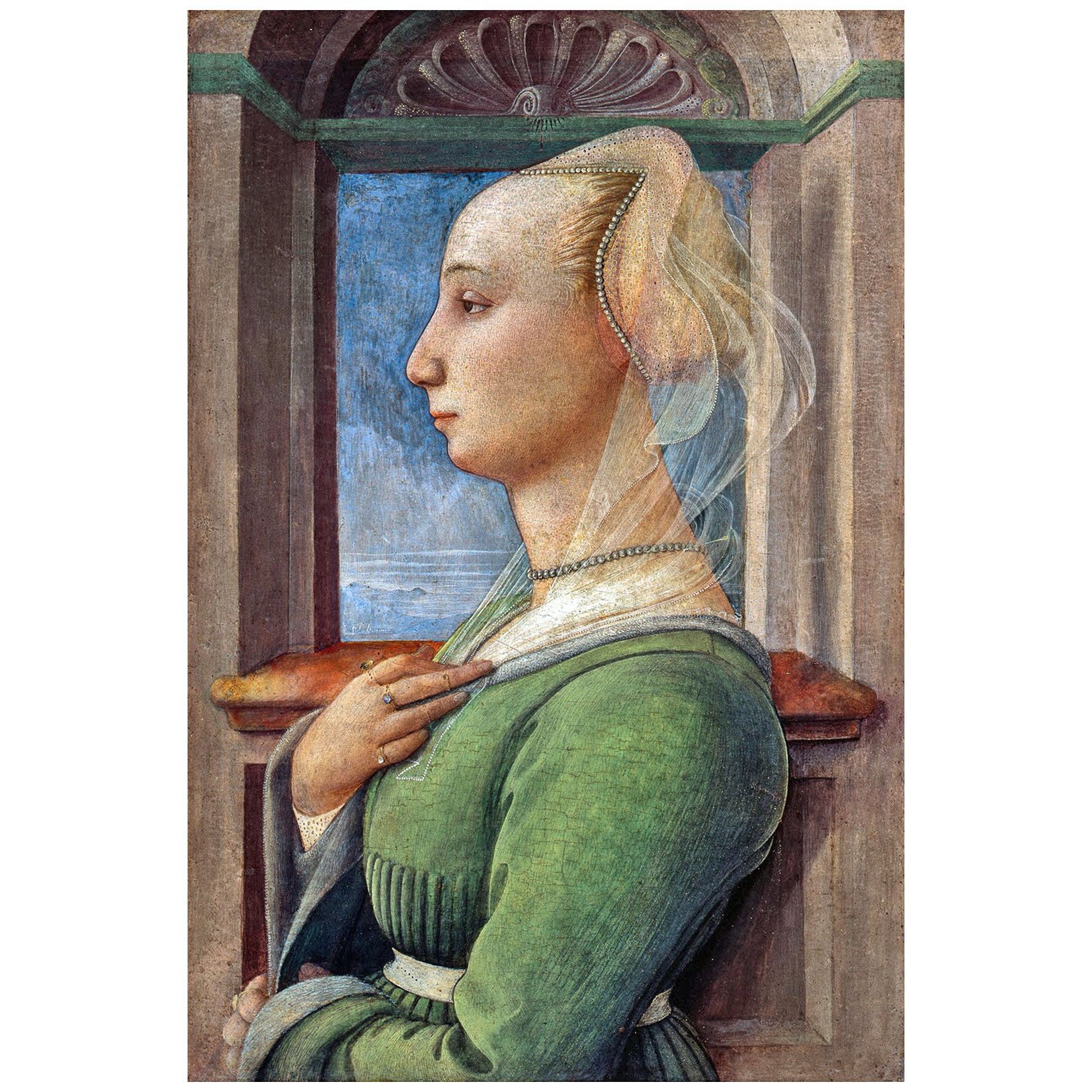 Fra Folippo Lippi. Ritratto femminile. 1445. Gemaldegalerie Berlin