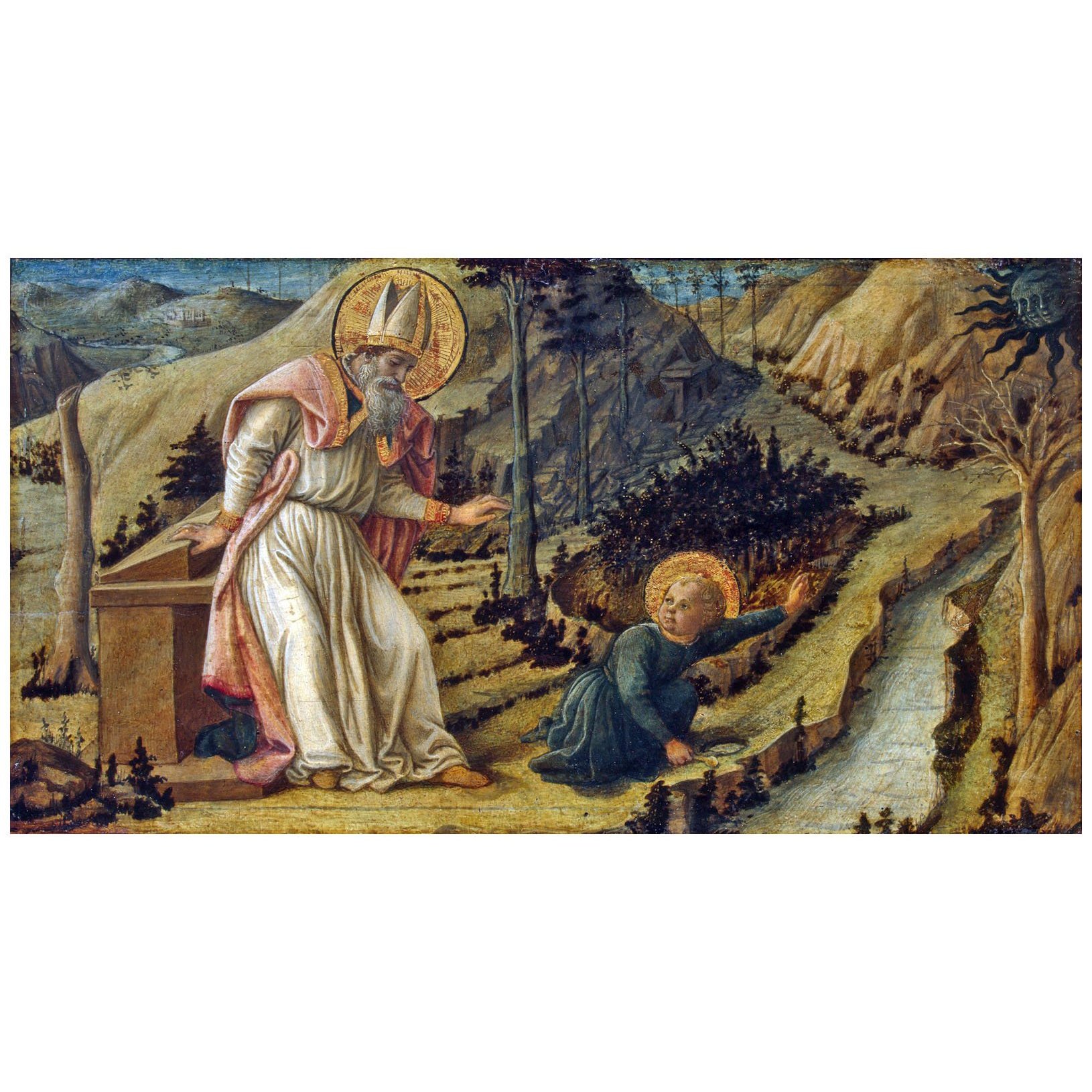Fra Folippo Lippi. Visione di Sant'Agostino. 1460. Hermitage Museum