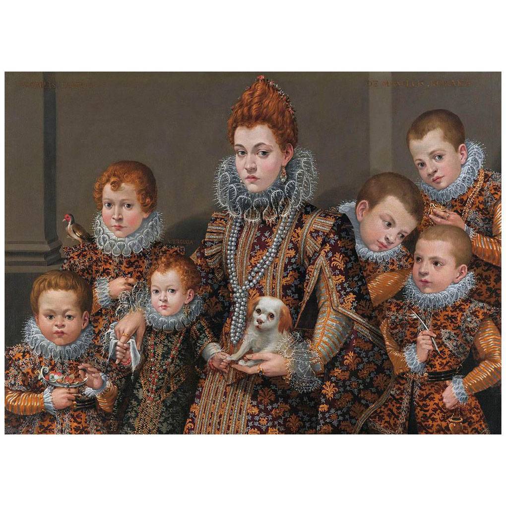 Lavinia Fontana. Bianca degli Utili Maselli and Six of Her Children